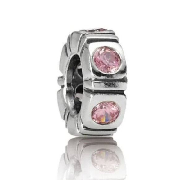 Pandora Jewelry - Pandora Trinity CZ Pink Spacer Charm